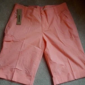 DKNY Jeans Women Bermuda Flat Front Walking Shorts